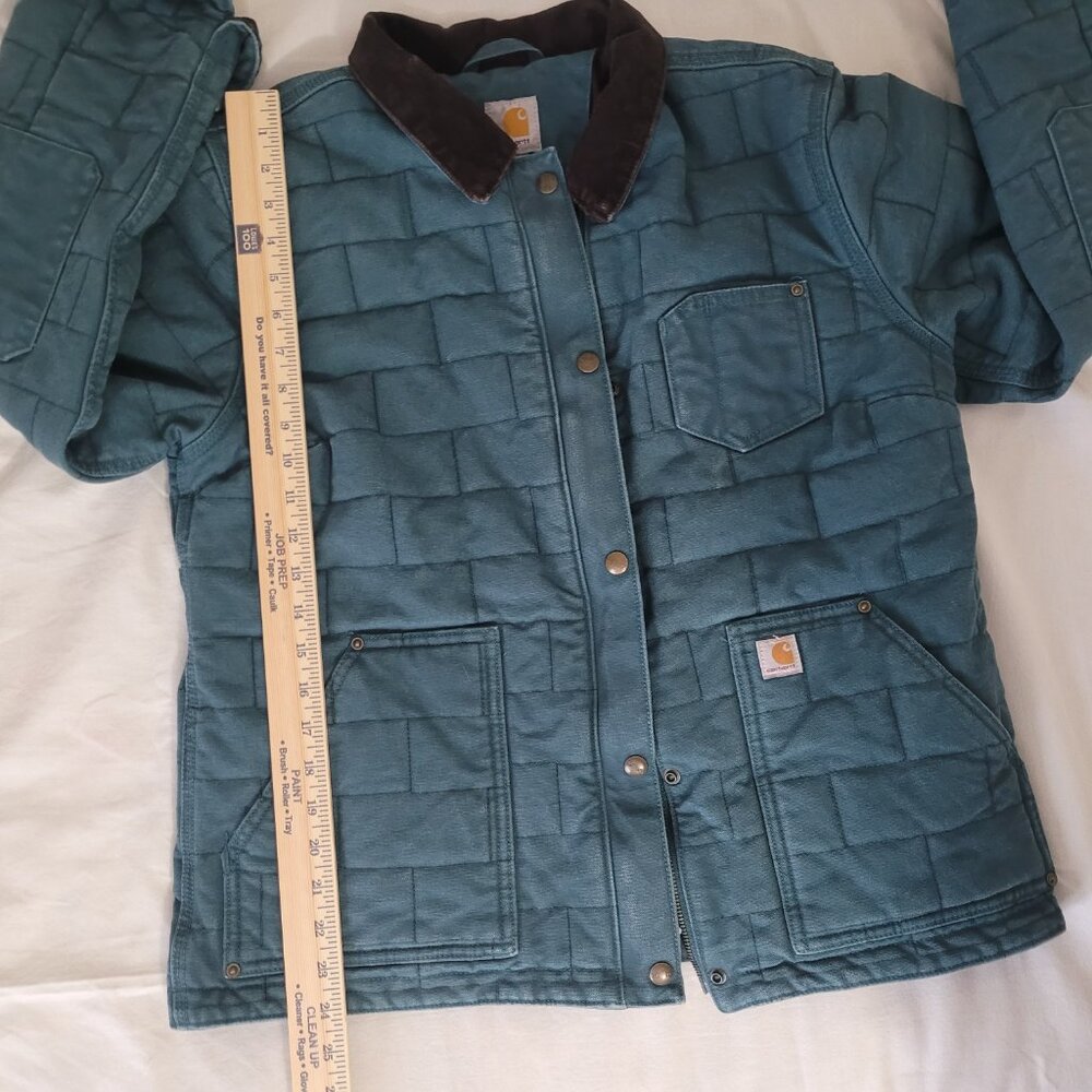 Carhartt Blue Quilted Jacket Womens Size M New Hope Teal - Picture 10 of 15